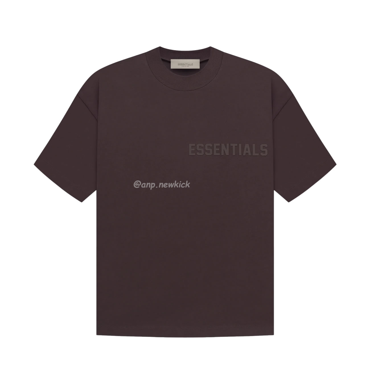 Fear Of God Essentials Fog Logo Letter Short Sleeve T Shirt Plum Purple (7) - newkick.vip